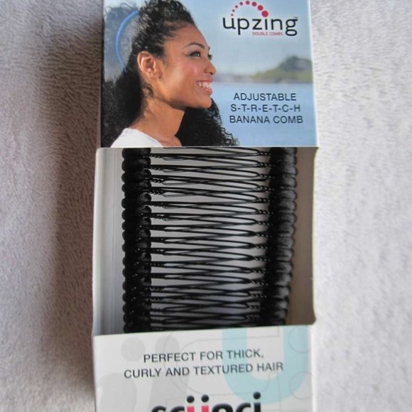 Scunci Upzing 6" Long Stretching Banana Comb Hair Updo Style Secure Hold Metal - Picture 2 of 10